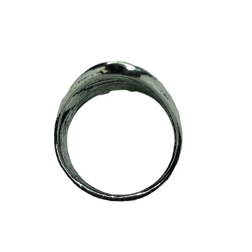 Long Boho Silver Ring - Size 9.5